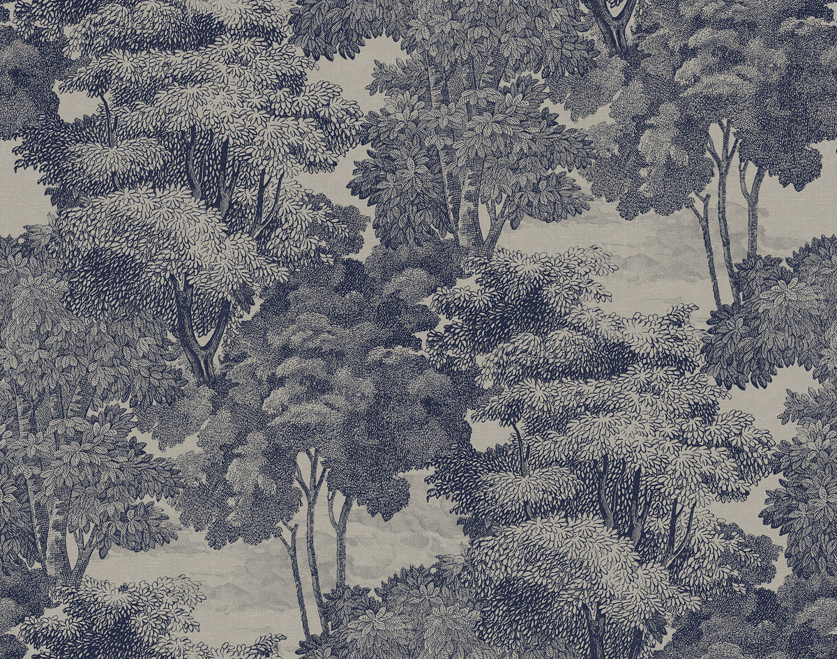 Saint Sebastian wallpaper by Rebel Walls in Blue – Slate, flat swatch