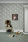 Saint Sebastian wallpaper by Rebel Walls in Green, styled room
