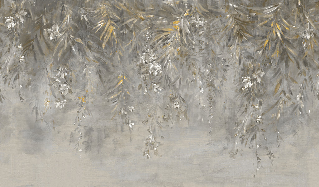 Honolulu wall mural by Rebel Walls in Gold, flat swatch