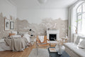 Bellewood wall mural by Rebel Walls in Beige – Sand, styled room