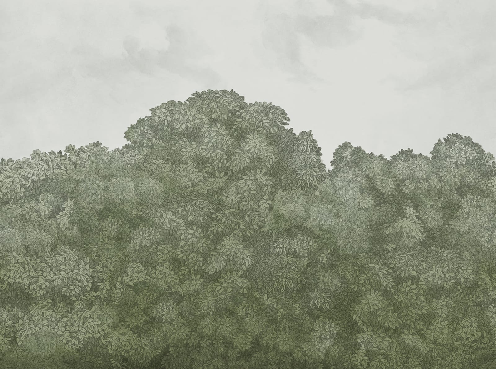 Belle Buisson - Green – Soft Sage wallpaper swatch
