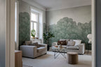 Belle Buisson - Green – Grey Sage wall mural by Rebel Walls, styled room