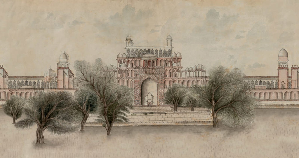 The Temple - Pink wallpaper swatch