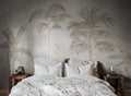 Jungle Horizon wall mural by Rebel Walls in Beige, styled room