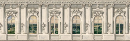 Ballroom Windows wall mural by Rebel Walls in Beige, flat swatch