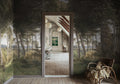 Danish Forest - Green wall mural by Rebel Walls, styled room