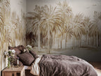 Ocean Palms - Beige wall mural by Rebel Walls, styled room