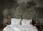 Jungle Forest - Green – Light Tone wall mural by Rebel Walls, styled room