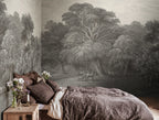 Jungle Forest - Beige wall mural by Rebel Walls, styled room