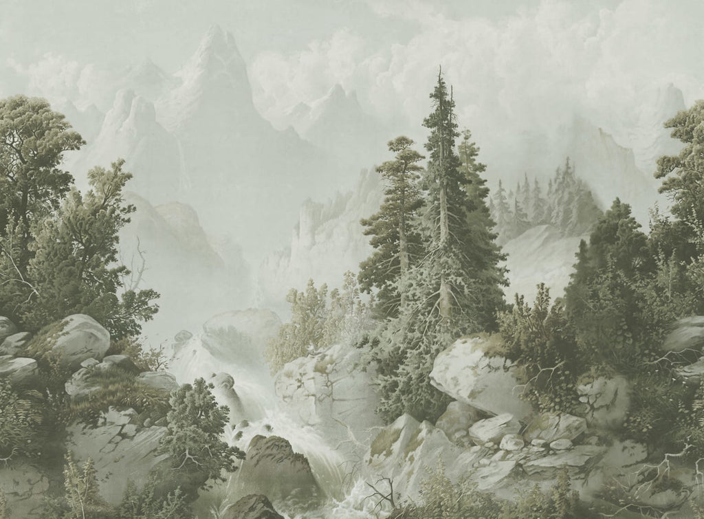 Mountain Horizon - Green wallpaper swatch