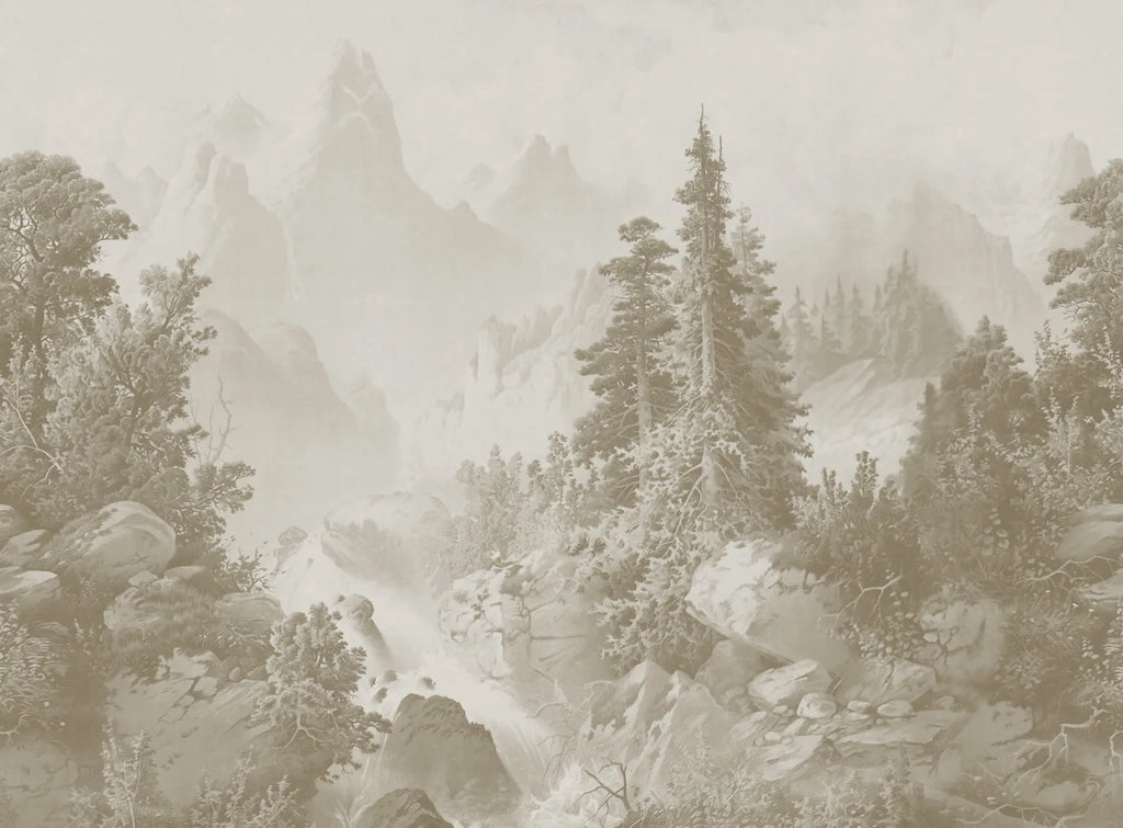 Mountain Horizon - Beige wallpaper swatch