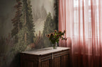 Mountain Horizon - Brown wall mural by Rebel Walls, styled room