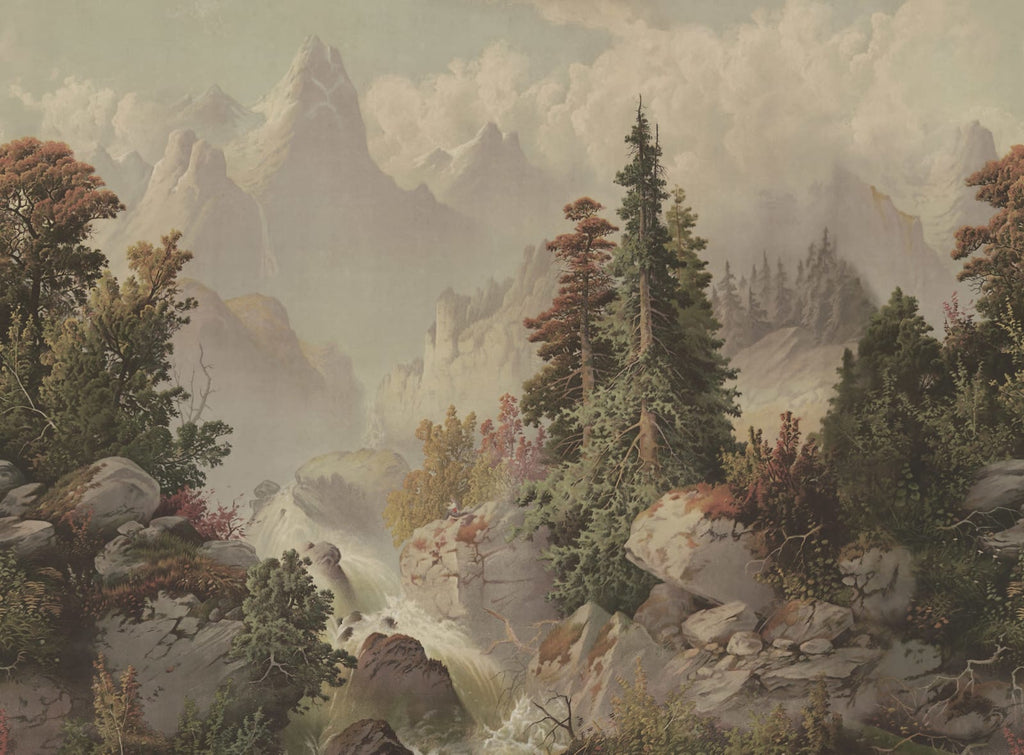 Mountain Horizon - Brown wallpaper swatch