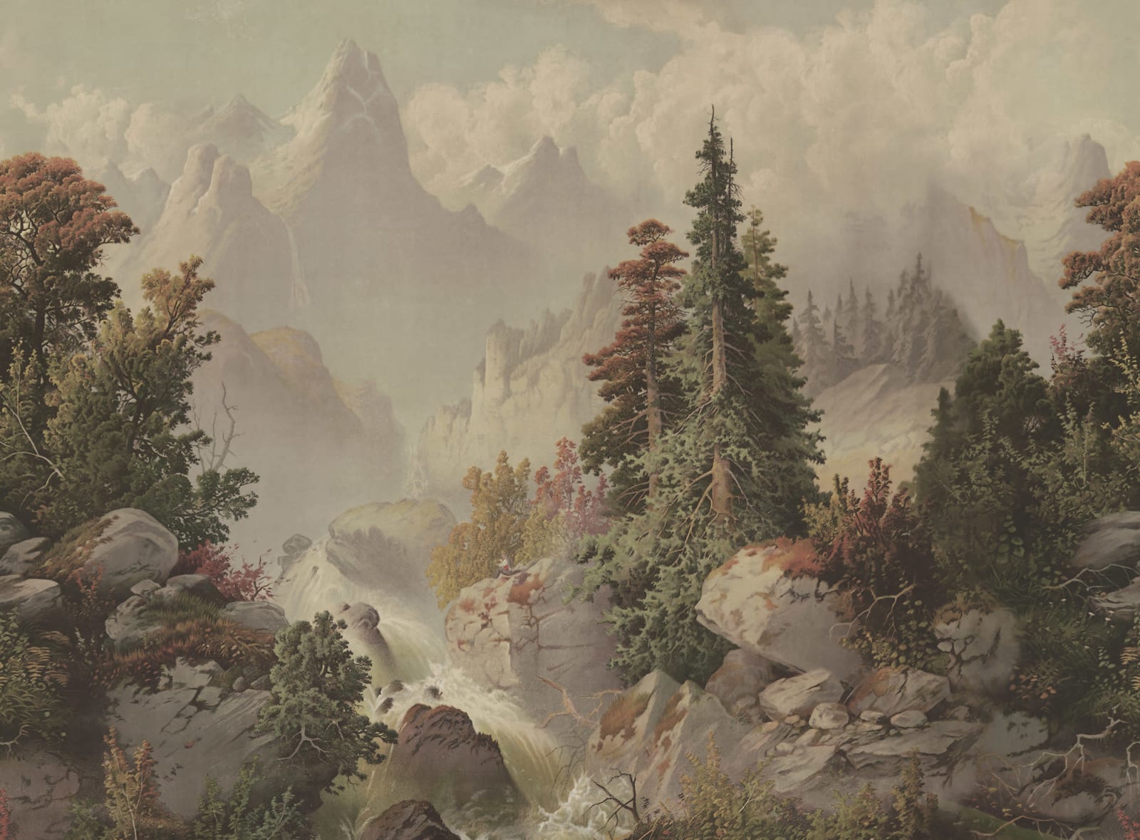 Mountain Horizon - Brown wallpaper swatch