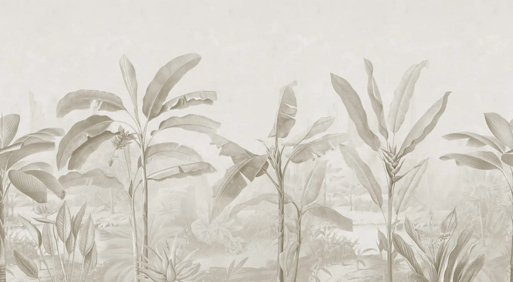 Tropical Palms - Beige wallpaper swatch
