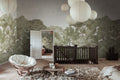 Bellewood Clouds - Green – Warm Tone wall mural by Rebel Walls, styled room