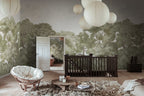 Bellewood Clouds - Green – Warm Tone wall mural by Rebel Walls, styled room