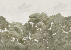 Bellewood Clouds - Green – Warm Tone wallpaper swatch