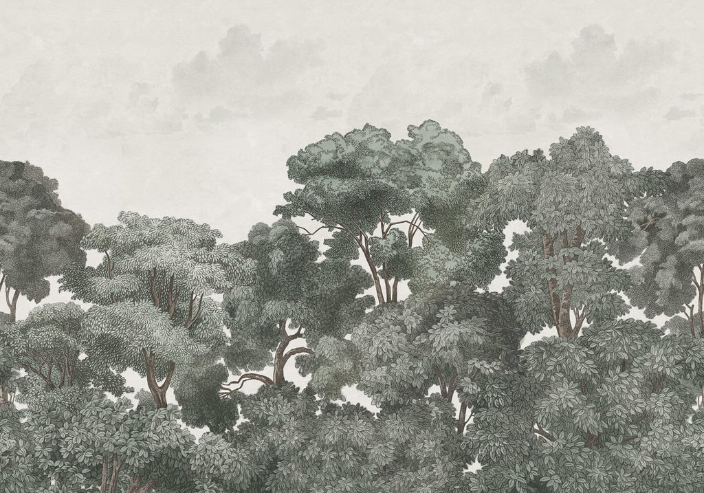 Bellewood Clouds - Green – Cool Tone wallpaper swatch