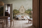 Palace Garden - Green wall mural by Rebel Walls, styled room