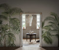 Retro Jungle - Green wall mural by Rebel Walls, styled room