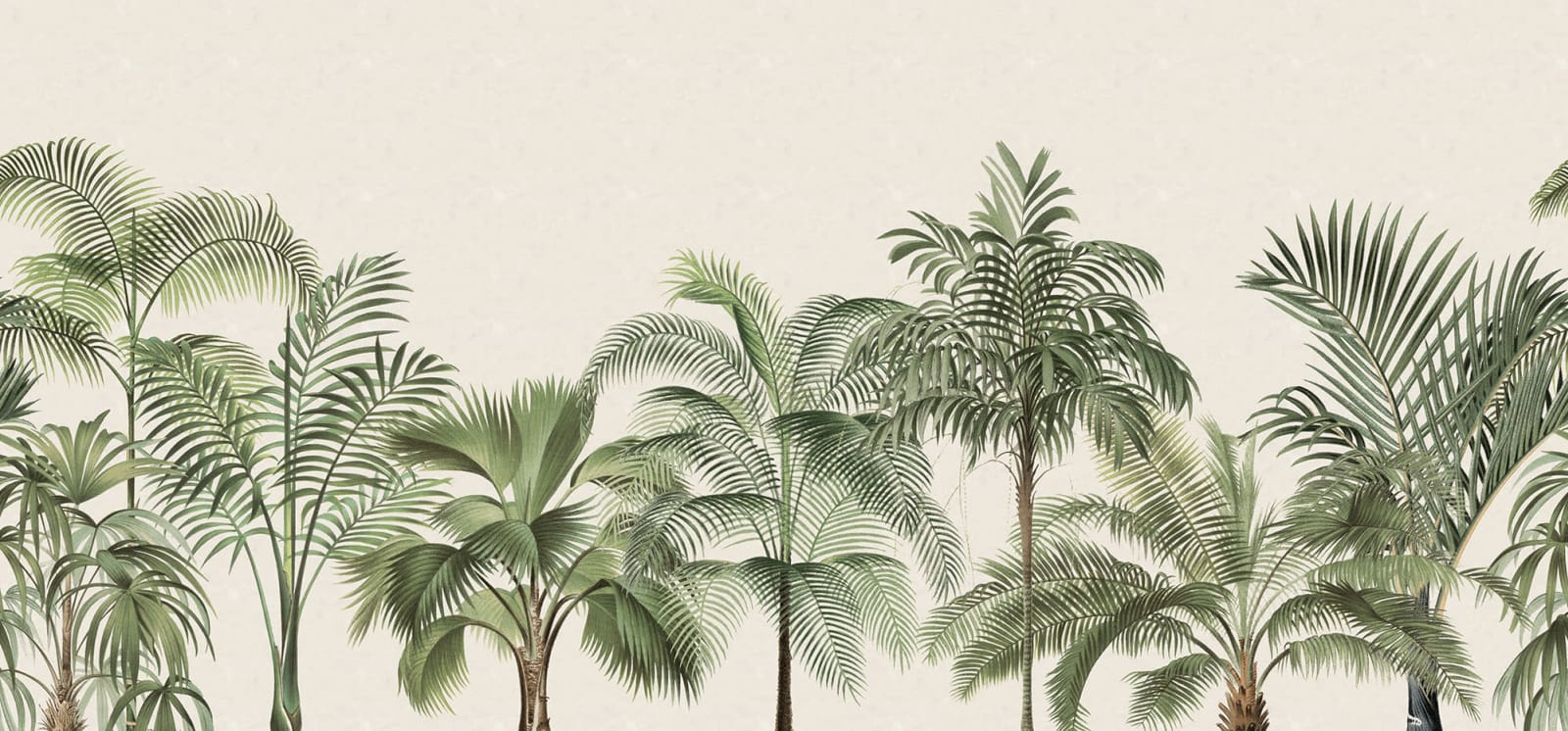 Retro Jungle - Green wallpaper swatch