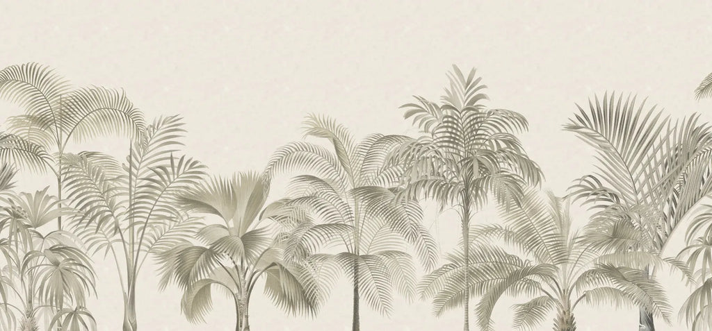 Retro Jungle - Beige wallpaper swatch