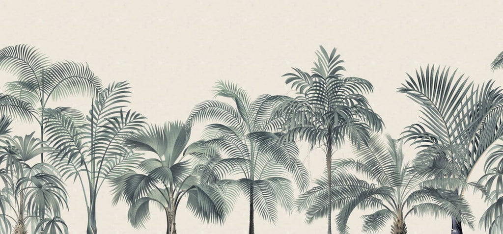 Retro Jungle - Teal wallpaper swatch