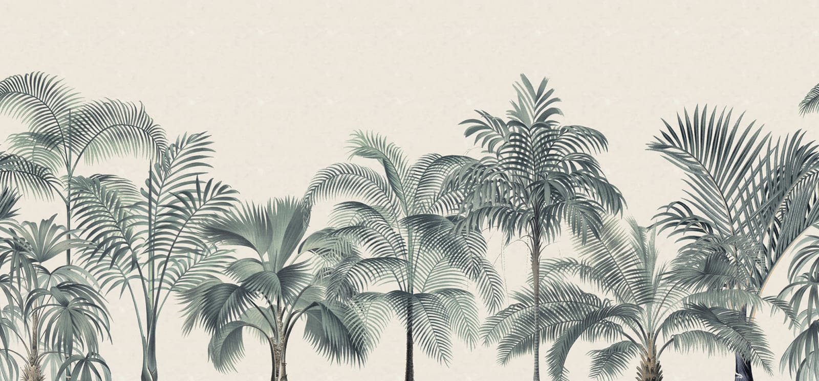 Retro Jungle - Teal wallpaper swatch