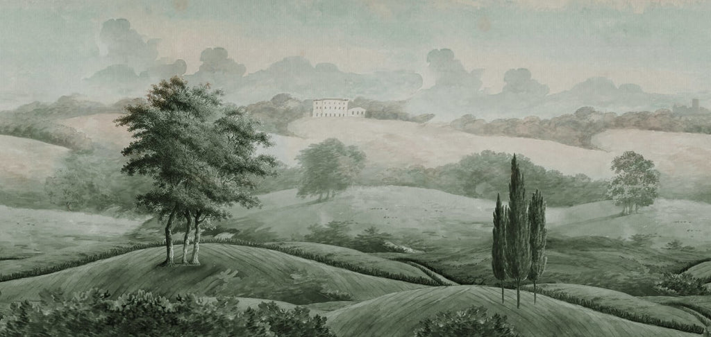 Hilltop House - Green wallpaper swatch