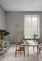 Cloudy Forest wall mural by Rebel Walls in Beige, styled room