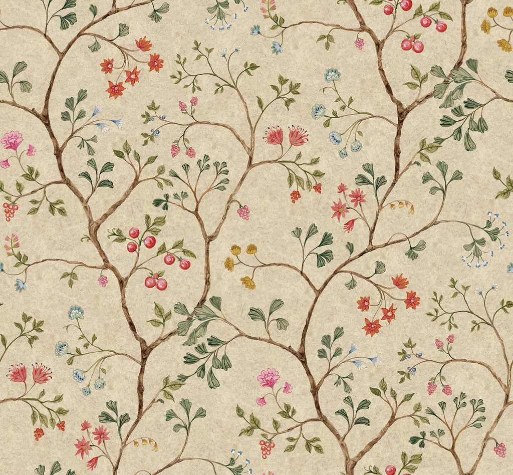 Song Tree wall mural by Rebel Walls in Beige – Sand, flat swatch