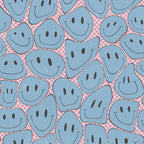Happy Rebel wall mural by Rebel Walls in Blue – Pink Chess, flat swatch