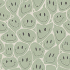 Happy Rebel wall mural by Rebel Walls in Green, flat swatch