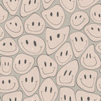 Happy Rebel wall mural by Rebel Walls in Pink – Soft Pink, flat swatch