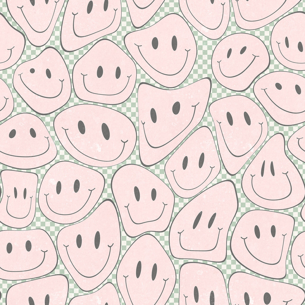 Happy Rebel wall mural by Rebel Walls in Pink – Bubblegum, flat swatch