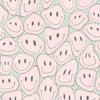 Happy Rebel wall mural by Rebel Walls in Pink – Bubblegum, flat swatch
