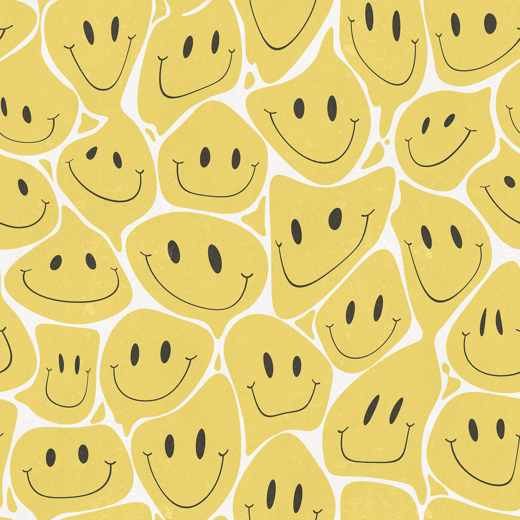 Happy Rebel wall mural by Rebel Walls in Yellow – Sunshine, flat swatch