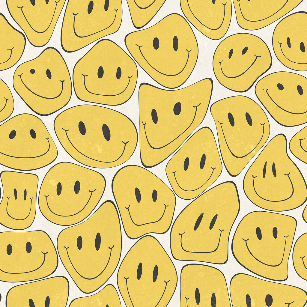 Happy Rebel wall mural by Rebel Walls in Yellow – Bright Sunshine, flat swatch