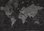 Around the World Mural wall mural by Rebel Walls in Black, flat swatch