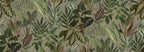 Mischievous Jungle wall mural by Rebel Walls in Green – Sand, flat swatch