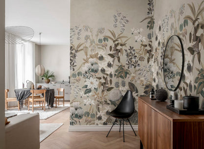 Alice's Garden Mural - Wallpaper Trader