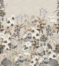Alice's Garden Mural by Rebel Walls, flat swatch of the muted neutral beige floral colourway