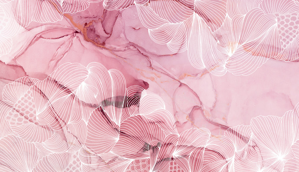 Opulence wall mural by Rebel Walls in Pink – Fuchsia, flat swatch