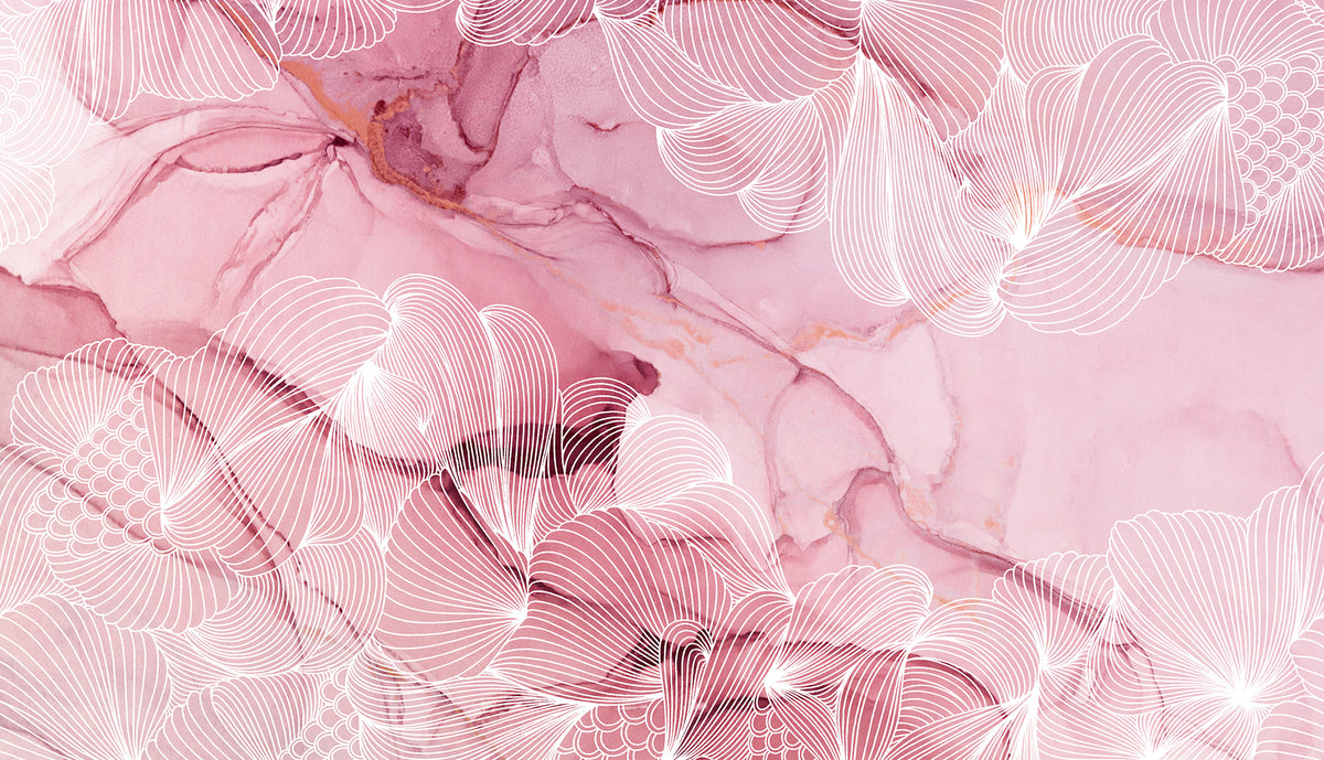 Opulence wall mural by Rebel Walls in Pink – Fuchsia, flat swatch