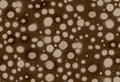 Spotted Puffer wall mural by Rebel Walls, flat panel of soft cream spots scattered on a deep brown ground