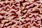 Guppy wall mural by Rebel Walls, flat panel of the burgundy and blush pink watercolour swirl pattern