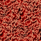 Discus Fish wall mural by Rebel Walls, flat panel of marbled watercolour swirls in deep red on coral