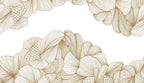 Opulence wall mural by Rebel Walls in White – Gold, flat swatch