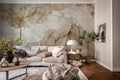 Opulence wall mural by Rebel Walls in Beige, styled room